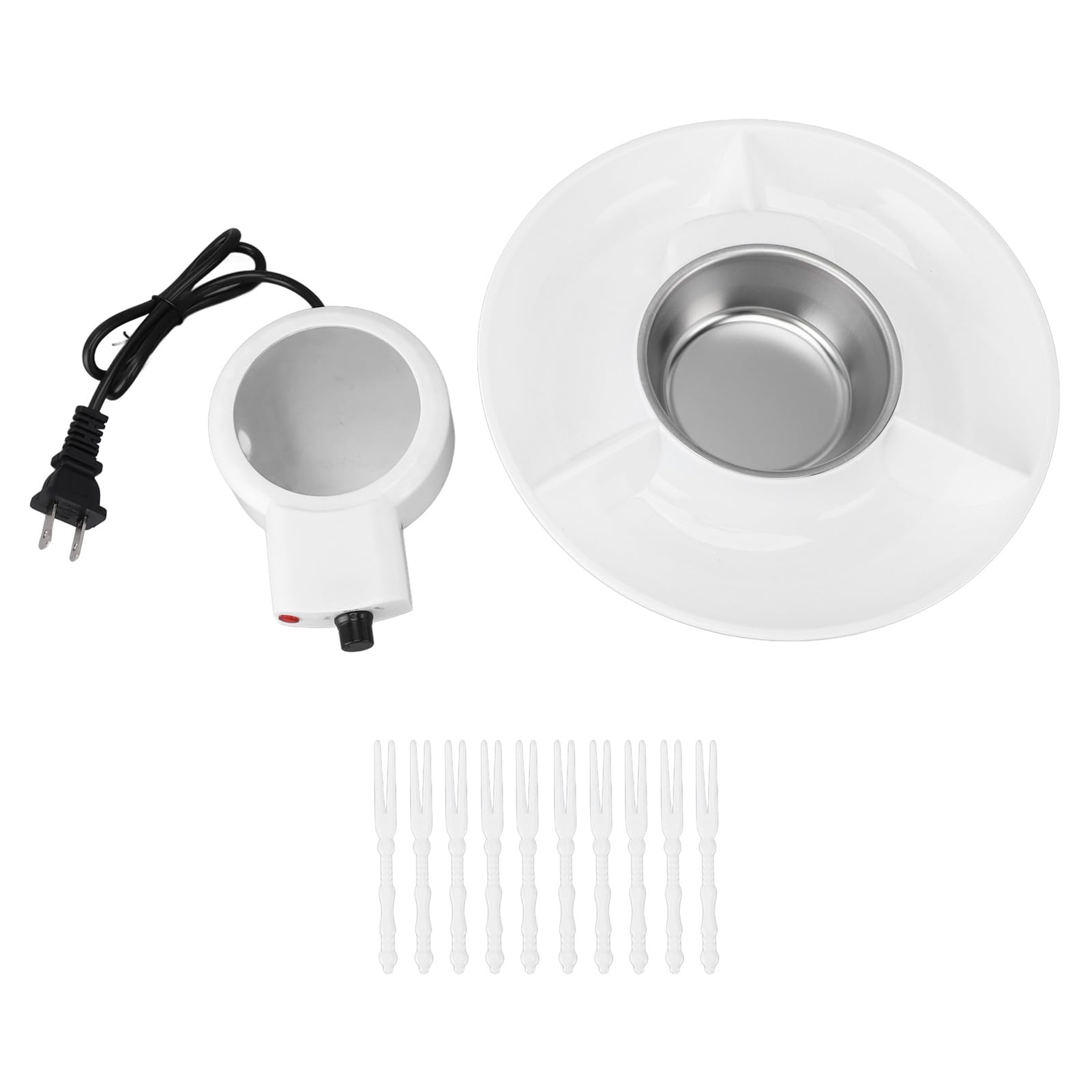 Yosoo Electric Chocolate Fondue Maker, Melting Pot with 10 Forks for Parties, Weddings (US Plug 110V)