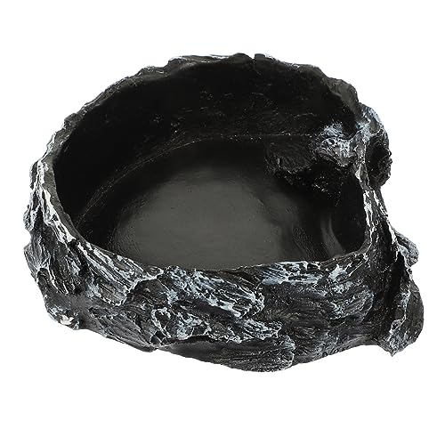 Hohopeti Crawling Pet Food Feeder Water Dish for Reptiles Durable Tortoise Habitat Accessory for Lizard Gecko Frog and More Daily Use Water Bowl