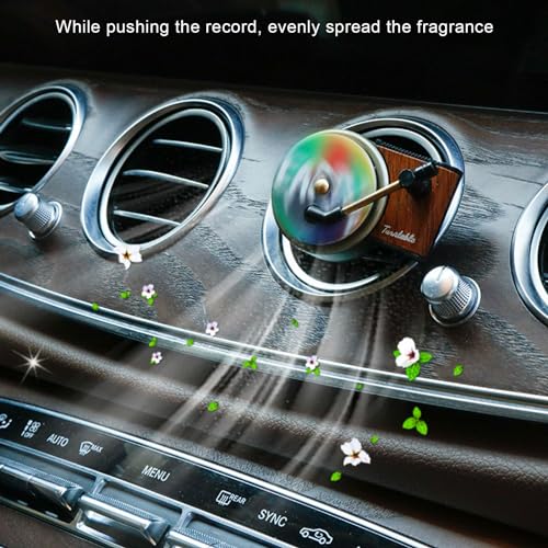 Image of kingsea Record Player Air Freshener Car Vent Clip Aromatherapy, Air Diffusers Freshener Car Retro Clip Interior Decoration