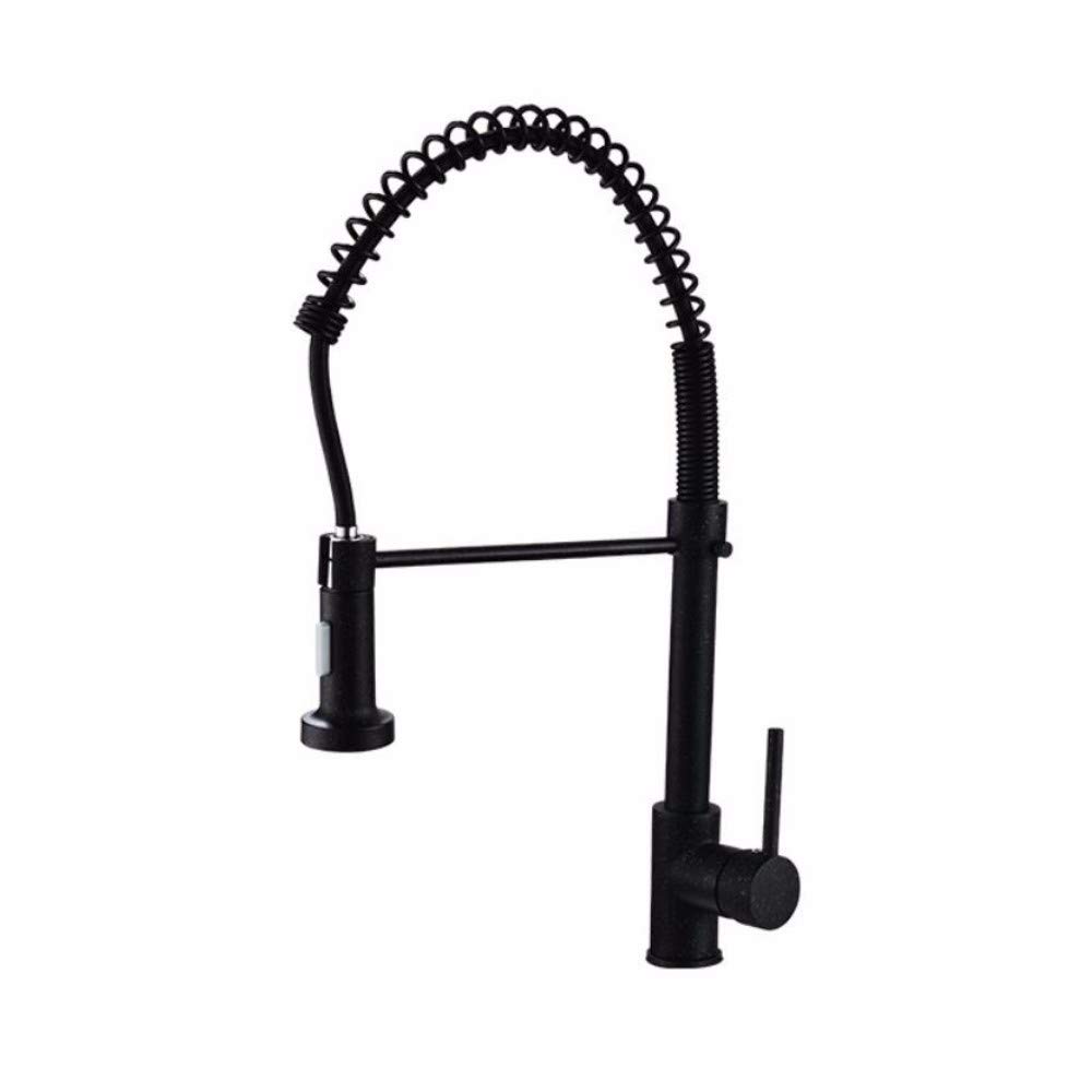 Robinet de cuisine extractible en cuivre pour nettoyer les grands éviers sans éclabousser