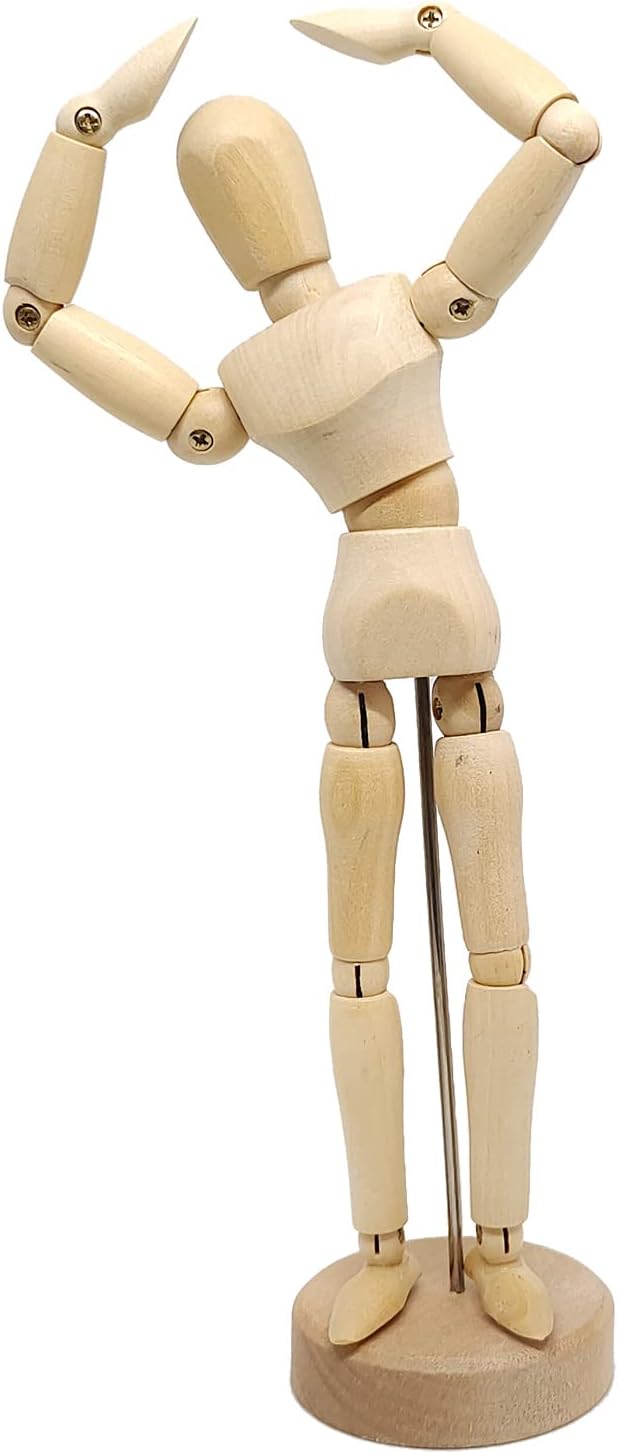 Maniquí de Madera Articulado para Dibujo - 12 Pulgadas miniatura 6