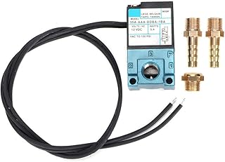 Válvula Mac de 3 portas, controle eletrônico de impulso, válvula solenoide DC12V 5,4W 35a AAa DDBa 1BA, válvula solenoide com acessórios de latão farpado, válvula solenoide elétrica