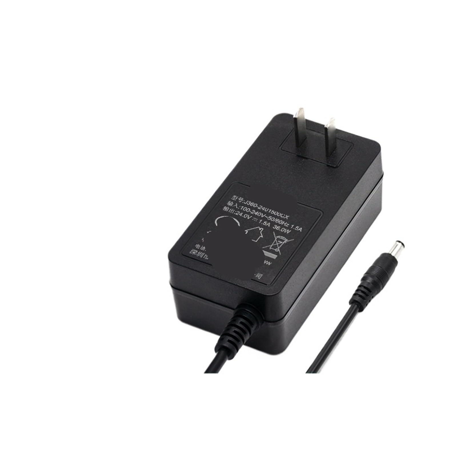 Fuente de alimentación de 24V 1,5A cargador transformador 24V 2A US plug 3