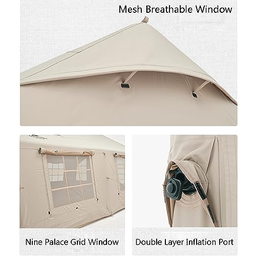 Carpa inflable grande para camping con estructura de aire integrada miniatura 5