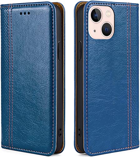 Étui portefeuille iPhone 14 Plus Pro Max coque antichoc cuir avec support