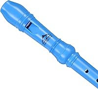 Vista 2 de Eastrock Grabadora de instrumentos de estilo alemán soprano azul 3 piezas para principiantes con varilla de limpieza, tabla de dedos, bolsa