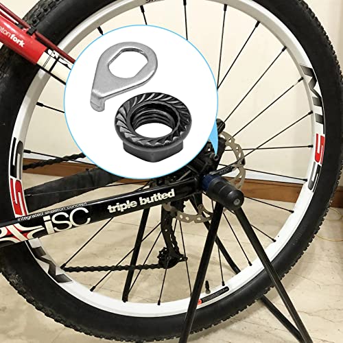 image for Moicstiy 12 Pcs Bike Wheel Axle Nuts and Safety Washers Kit, 3 Size M8