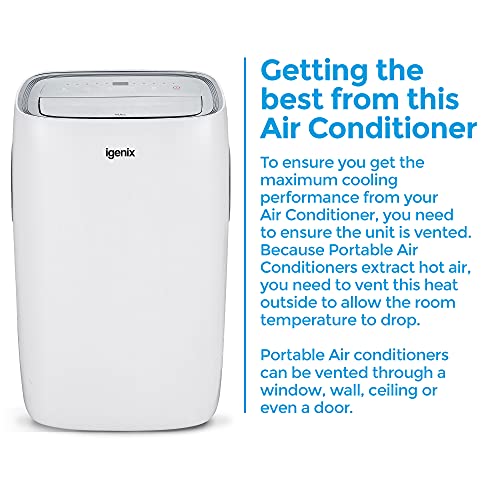 Igenix IG9922 12000BTU 4in1 Portable Air Conditioner, Cooling, Fan