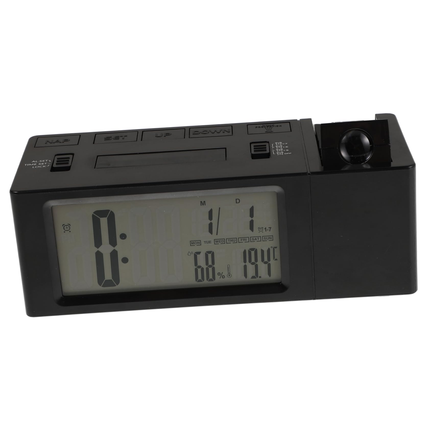 Reloj Despertador Digital Proyección, Pantalla Led, Luz Nocturna y Función Silenciosa, Adecuado para Dormitorio Infantil y Salón