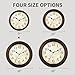 HYLANDA Wall Clock, 9 Inch Silent Non Ticking Classic Battery Operated Clocks, Decorative for Living Room, Bedrooms, Bathroom, Kitchen Office (Bronze)