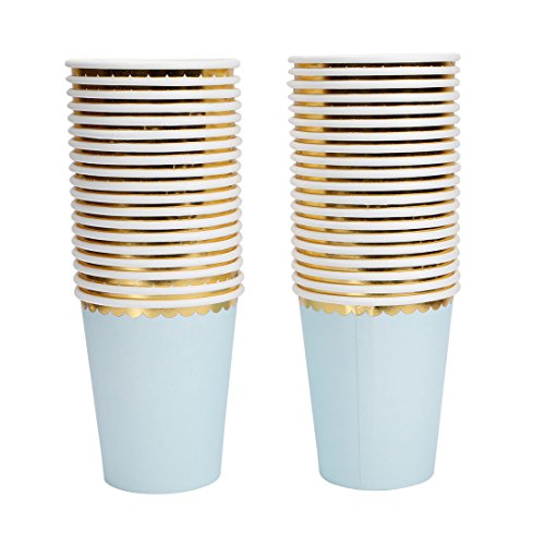 Geeklife Gold Paper Cups with Sparkly Gold Foil Dots Disposable Paper Cups 9oz for Dinner,Lunch,Birt - //coolthings.us