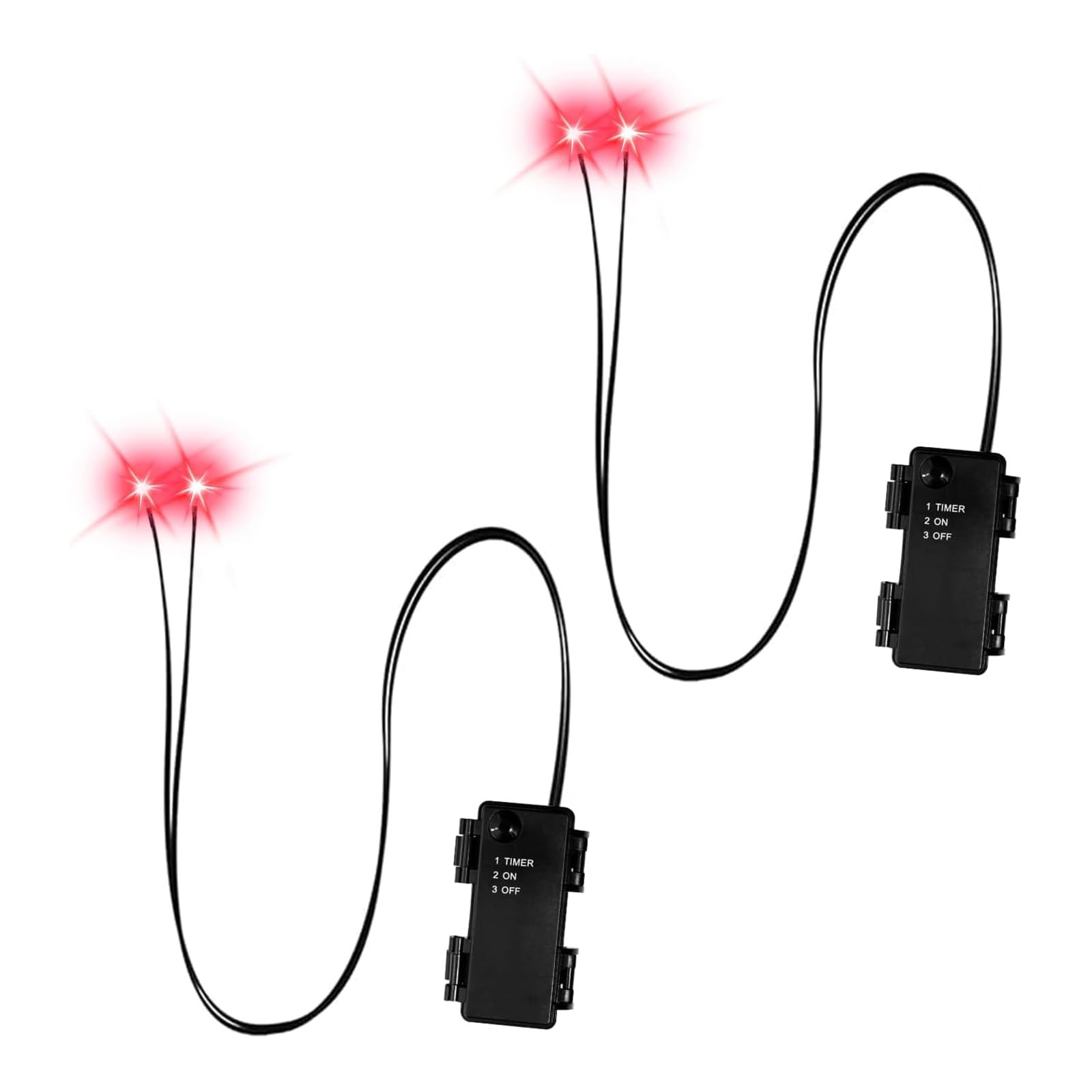CeaBulo Halloween Led Glowing Eyes with Timer, 2 Pcs Light Up Skeleton Eyes, Waterproof DIYEye Lights for Pumpkins, Tombstones and Halloween Props Color Changing & 9 Lighting Modes