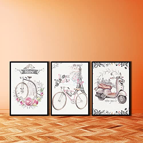 Toile vélo abstrait pour décoration murale de salon et chambre - 7