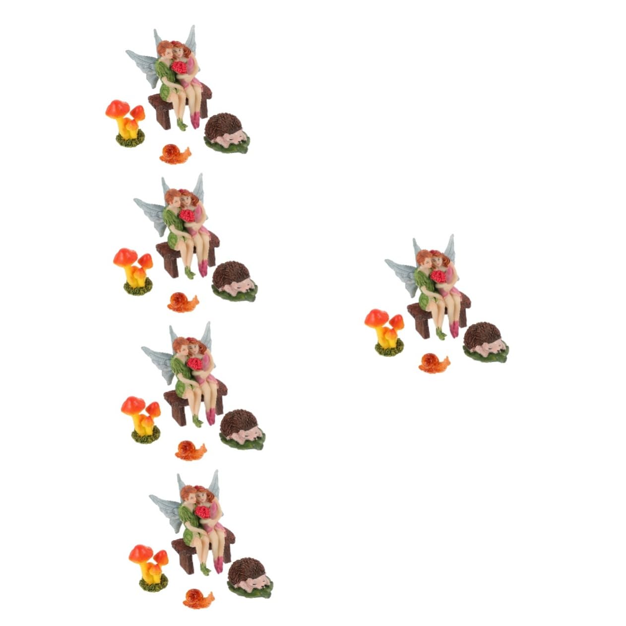 Toyvian 5 Sätze Garten Deko Teiliges mit Bezaubernden Feenfiguren und Pilzen Hochwertige Resin Deko für Innen und Außen Fantastische Geschenkidee für Geburtstage und Gartenliebhaber