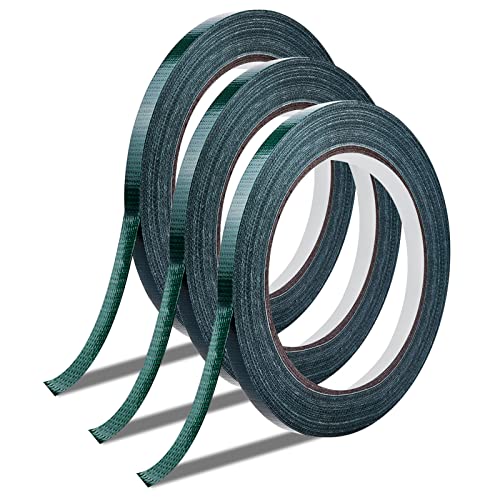 Savita 3 Rolls Floral Tape, 1/4 Inch X 21.9 Yards Floral Arrangement Tape Decorative Flower Tape Florist Tape For Bouquets Stem Vases Artificial Flowers Wreath (Green) #TOP14