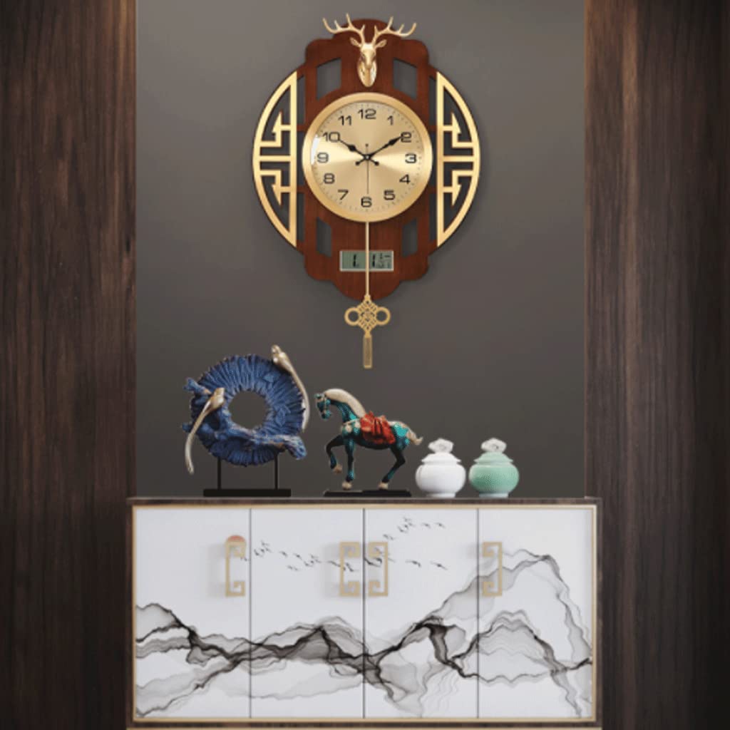 Amazon.co.jp: 日付、月、曜日表示付き金属製壁掛け時計、カチカチ音が