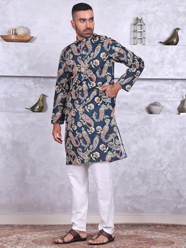 Image of MANQ Men Ethnic Motif Kurta - Occasion Outfit
