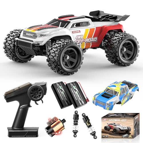 Cirmine Coche Teledirigido Adulto 1:18 4x4 Off-Road 36 km/h, Coche RC con Dos Baterías 7.4V 1500mAh y Doble Carrocería, Coche Radiocontrol 2.4GH zteledirigidos 4x4 RC Car NO.18208