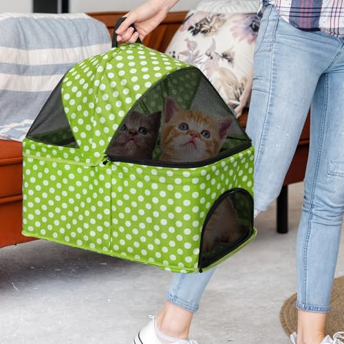 Image of Magshion 3-in-1 Foldable Pet Stroller for Small to Medium Dogs and Cats | Dog Travel Jogger with Detachable Carrier, Cup Holder & Storage Basket, For Small /Medium Dogs & Cats Up to 33 lbs