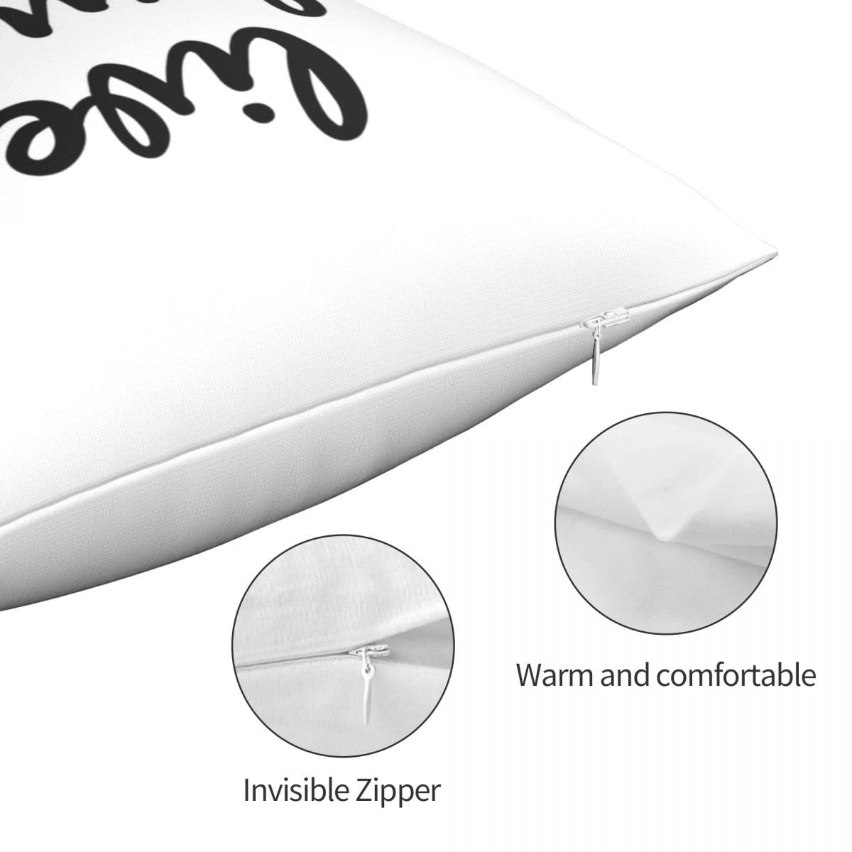Funda De Almohada Cuadrada Poliéster Lino Terciopelo Patrón Cremallera Funda De Almohada Decorativa Funda De Cojín para El Hogar-como Se Muestra,55x55cm Terciopelo