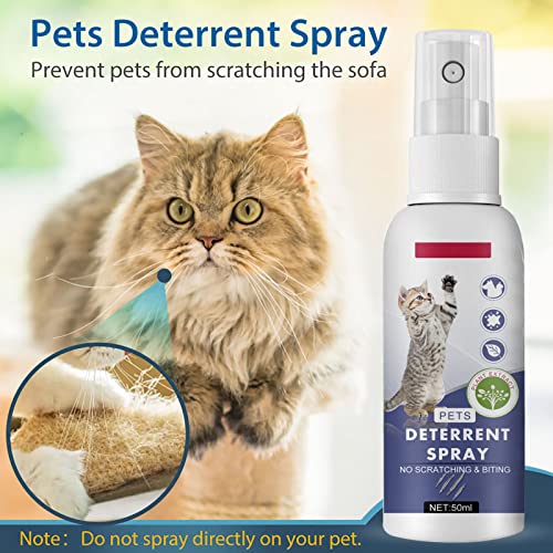 Cat Spray Deterrent Indoor, Pet Anti Scratch Cat Training & Deterrent Spray With Bitter For Protect Furniture Natural & Safe Cat Deterrent Spray For Indoor & Outdoor Use #TOP1