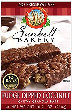 Sunbelt Bakery Fudge Dipped Coconut Chewy Granola Bars, 80