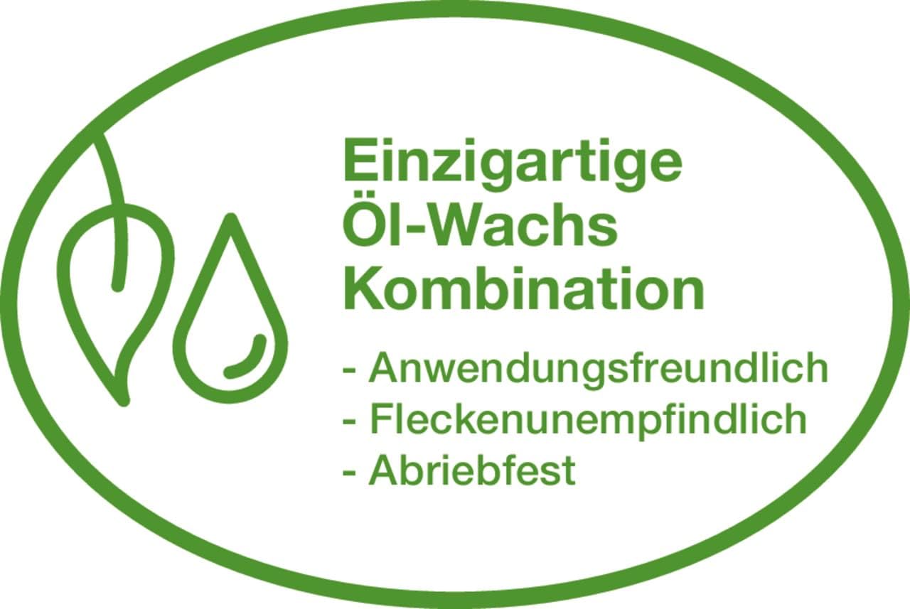 Osmo Hartwachs-Öl Weiß 3040 transparent High Solid Transparentfarbig 2,5l - für innen Seidenmatt + Flächenstreicher Pinsel von Pfahler Gratis