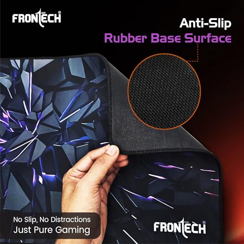 Image of FRONTECH Premium Gaming Mouse Pad | Extended Desk Mousepad with Anti-Slip Rubber Base, Stitched Edges | Water & Heat Resistant | Smooth & Precise Control (MSP-0059 Multicolour)