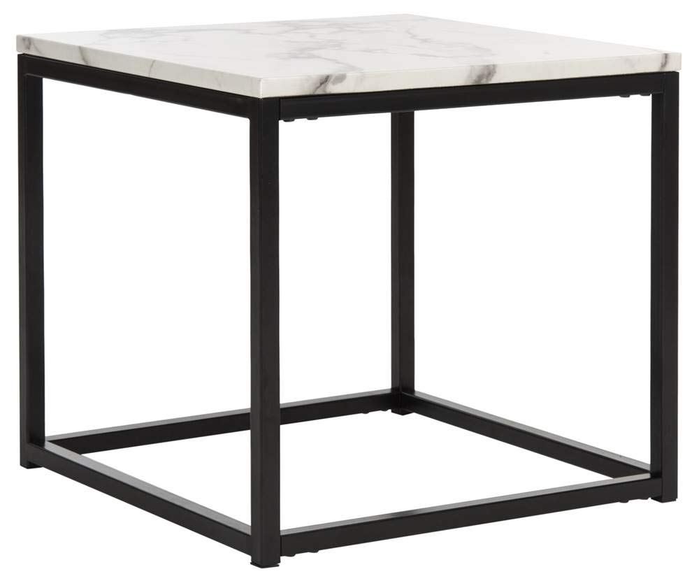 Safavieh Home Baize White and Grey Square End Table