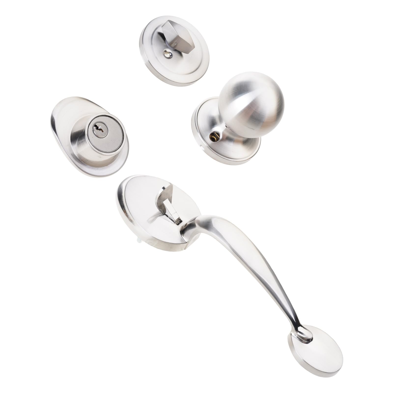 Pièce de rechange pour porte de chambre à coucher, ronde, argent