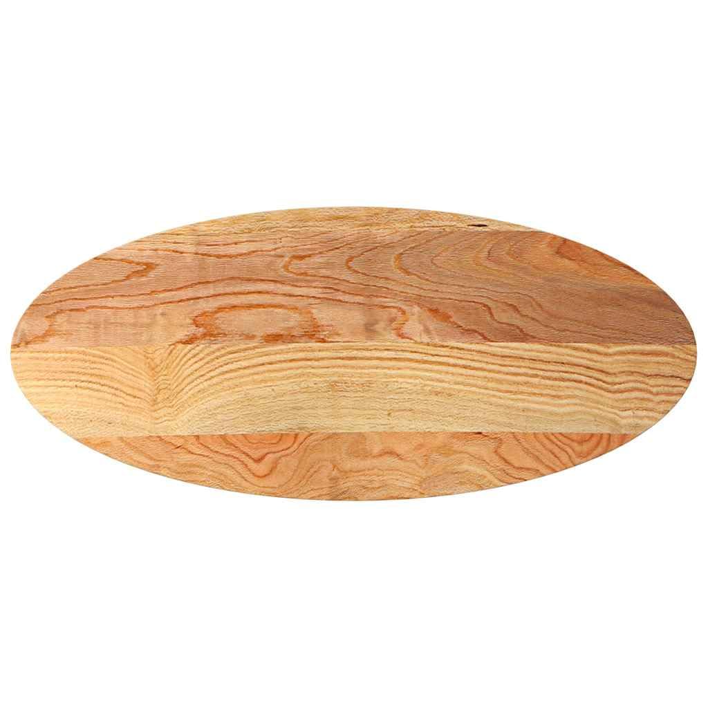 vidaXL table top solid oak wood light brown 140x60x4cm oval versatile use for coffee bar or side tables indoor home office easy maintenance smooth surface