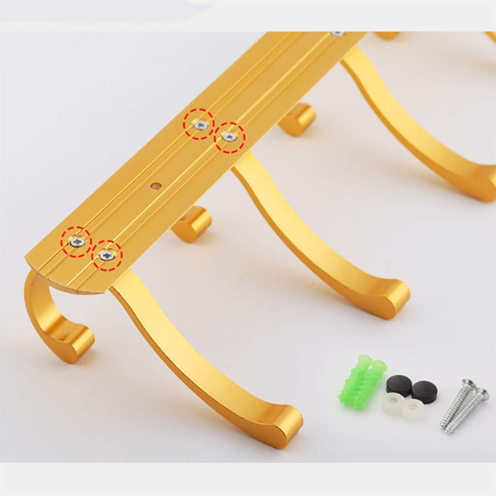 Percheros montados en la pared, ganchos de aluminio espacial, perchero decorativo for entrada, baño, dormitorio, elegante for pasillo y sala estar(Black,45cm)