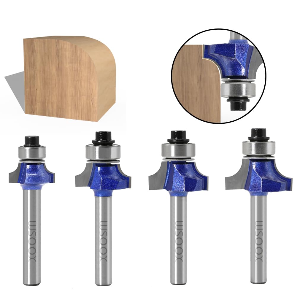 6PCS Fraise à Arrondir à Bois Carbure Routeur Fraise à arrondir Carbure Queue 6mm Fraises Rondes Routeur Bits Bois Outils Carpenter