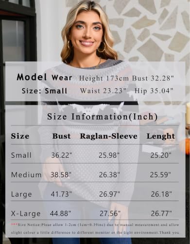 Image of Women's Long Sleeve Crewneck Casual Fall Winter Fair Isle Pullover Sweaters