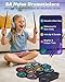 Anpro Electric Drum Set Bluetooth: 9 Drum Pad with Dual Stereo Speakers, Roll-up Electronic Drum Kit with Drum Pedals Drum Sticks, Support Headphone/MIDI Practice, Gift for Children and Adult Beginner