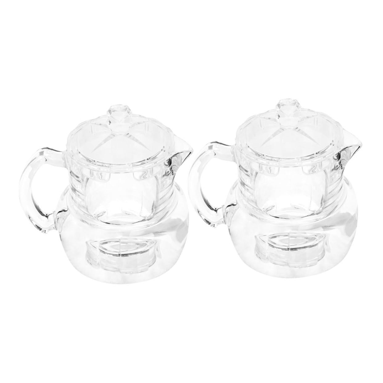 Cabilock 2pcs Honey Jar Dispenser Versatile Syrup Container for Kitchen Leakproof Acrylic Design for Honey Jam and Liquid Food Storage