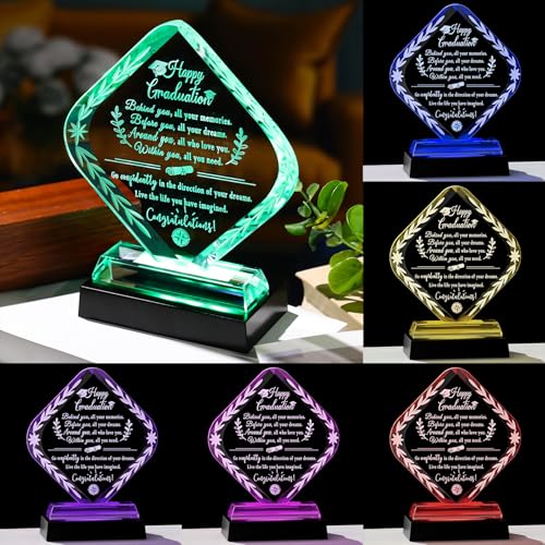 Arikyrist Glass Plaque Graduation Gifts for Graduate Him Her on College - Image 5