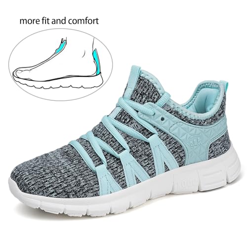 Image of INZCOU Running Shoes Lightweight Tennis Shoes Non Slip Gym Workout Shoes Breathable Mesh Walking Sneakers