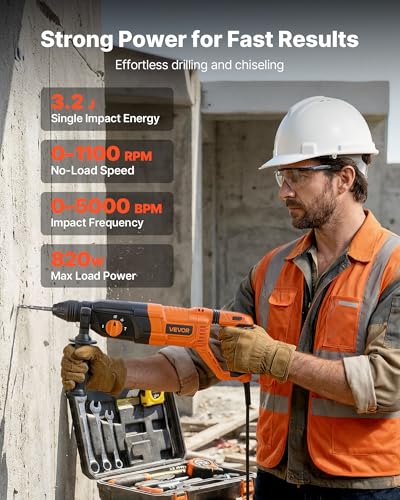VEVOR 1-1/8 in SDS-Plus Rotary Hammer
