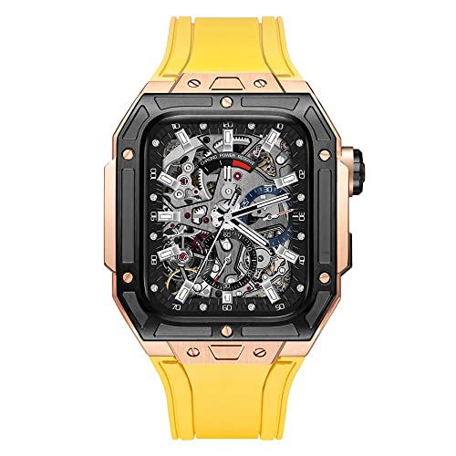 Bracelet en silicone pour Apple Watch 44 mm avec étui de protection robuste sport agate