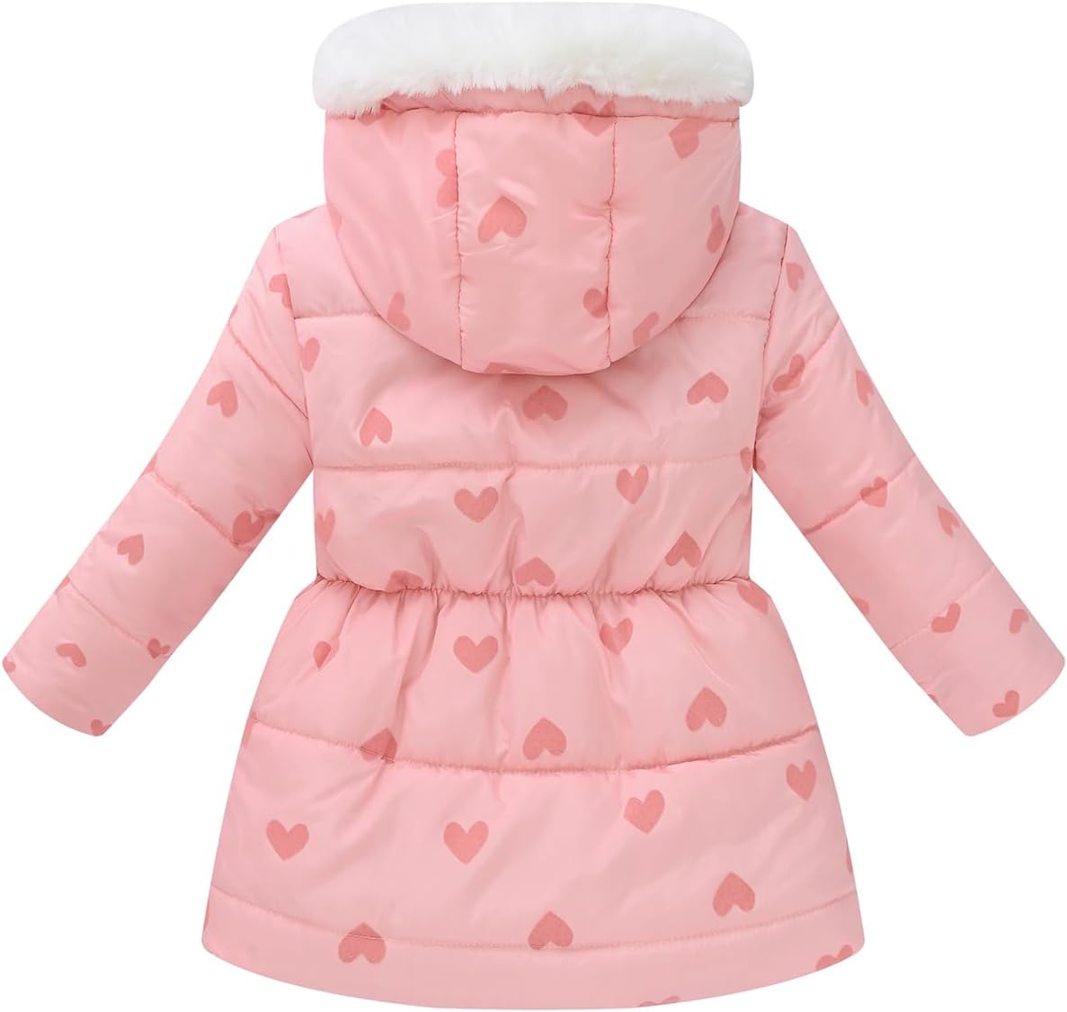 Little Girl Winter Dress Coat Fleece Outwear Puffer Jacket with Hood Kid Clothes - Image 2