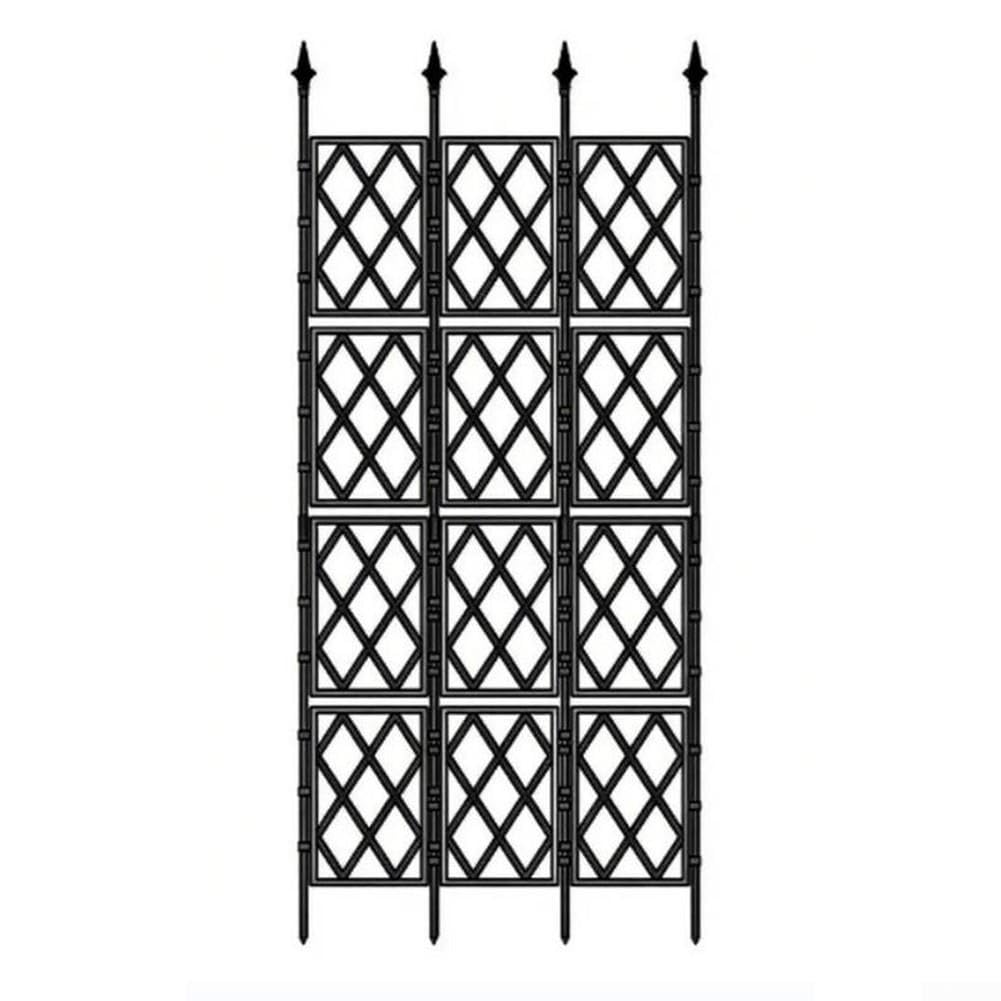 Traliccio verticale da giardino, 180 cm, griglia diamantata, colore nero