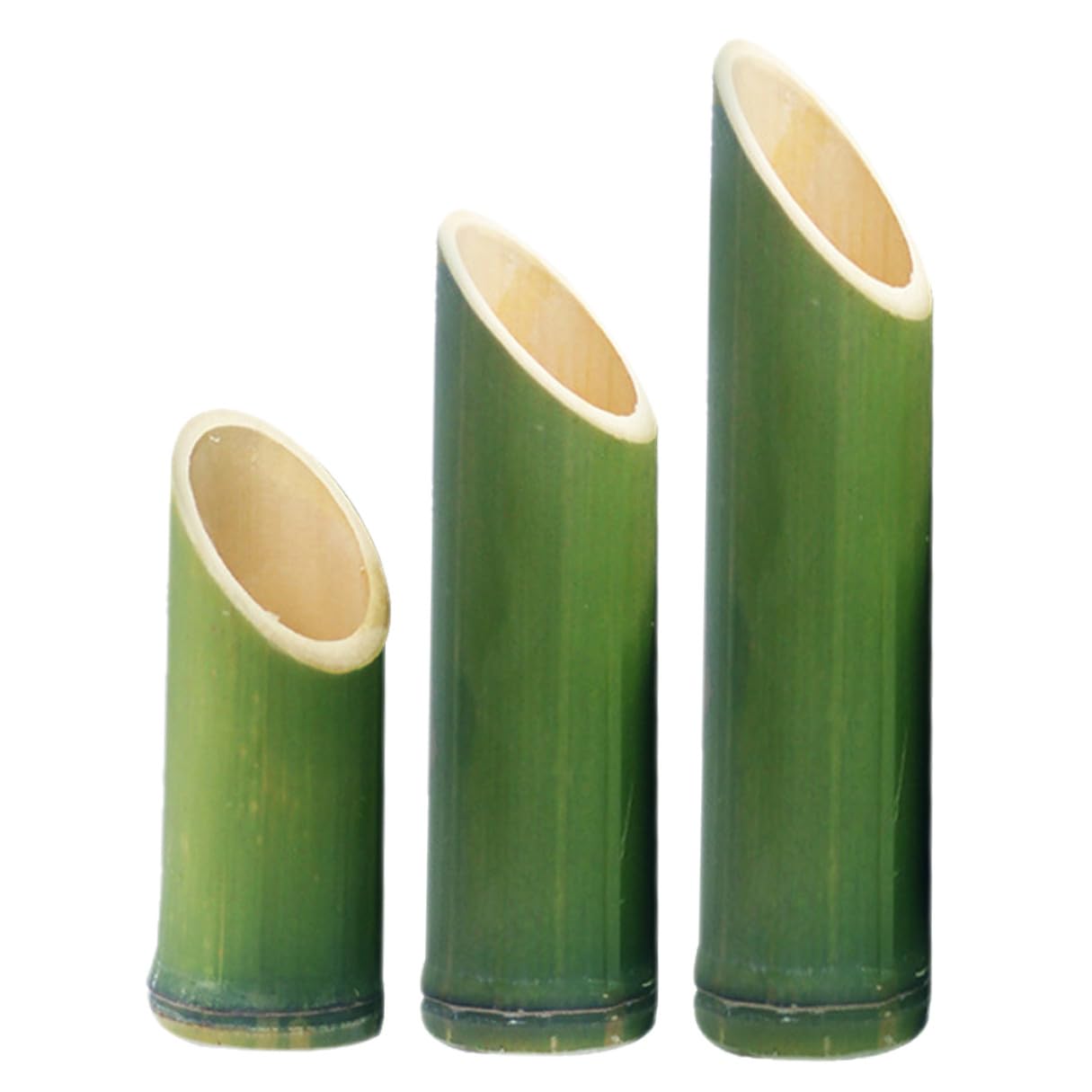 Vases en bambou idée cadeau originale lot de 3 pour crémaillère