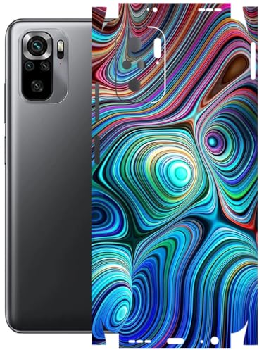 Image of AtOdds - Full Body Back Screen Guard Protector Film - Lamination Wrap Skin Sticker Compatible with REDMI Note 10 | Scratchproof Matte Finish (Water Paint)