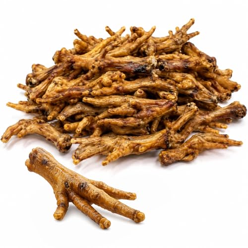 Getrocknete Hühnerfüße für Hunde, 5 Stück, 100% natürliche Kausnacks ohne Zusatzstoffe, luftgetrocknet & proteinreich… – Ansicht 1