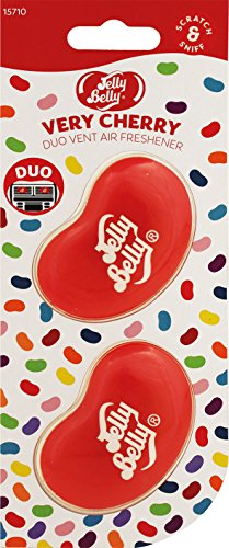 Jelly Belly 15710A 3D Gel Mini Vent Air Freshener Duo Pack-Very Cherry