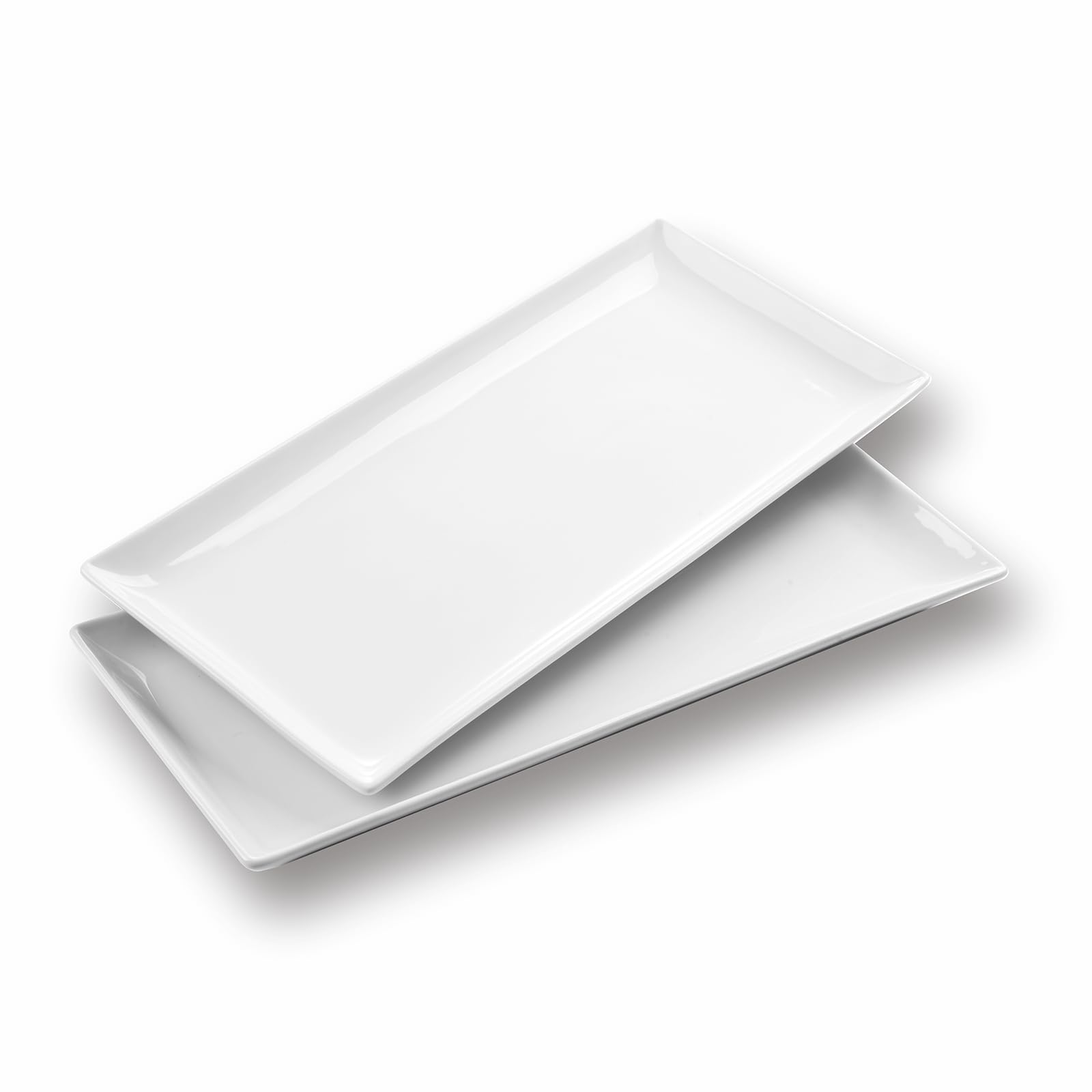 WishDeco Large Serving Trays Set of 2, Ceramic Serving Platters 40 x 19 cm — image 1