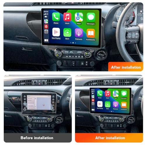 Image of Car Radio Stereo Upgrade for Toyota Hilux 2015-2025 Right Hand Drive Only,13 inch QLED Touch Screen,8-core Head Unit 8GB+128GB with CarPlay /Android Auto,Steering Wheel Control,GPS Navigation