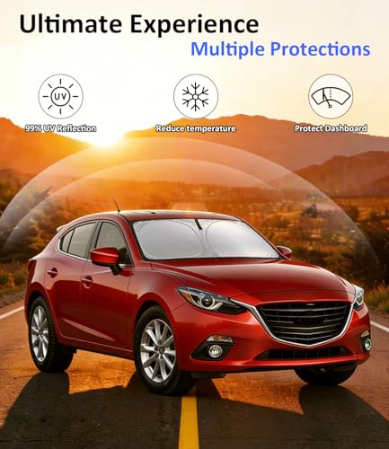 Image of Windshield Sun Shade for 2014-2018 Mazda 3 Accessories