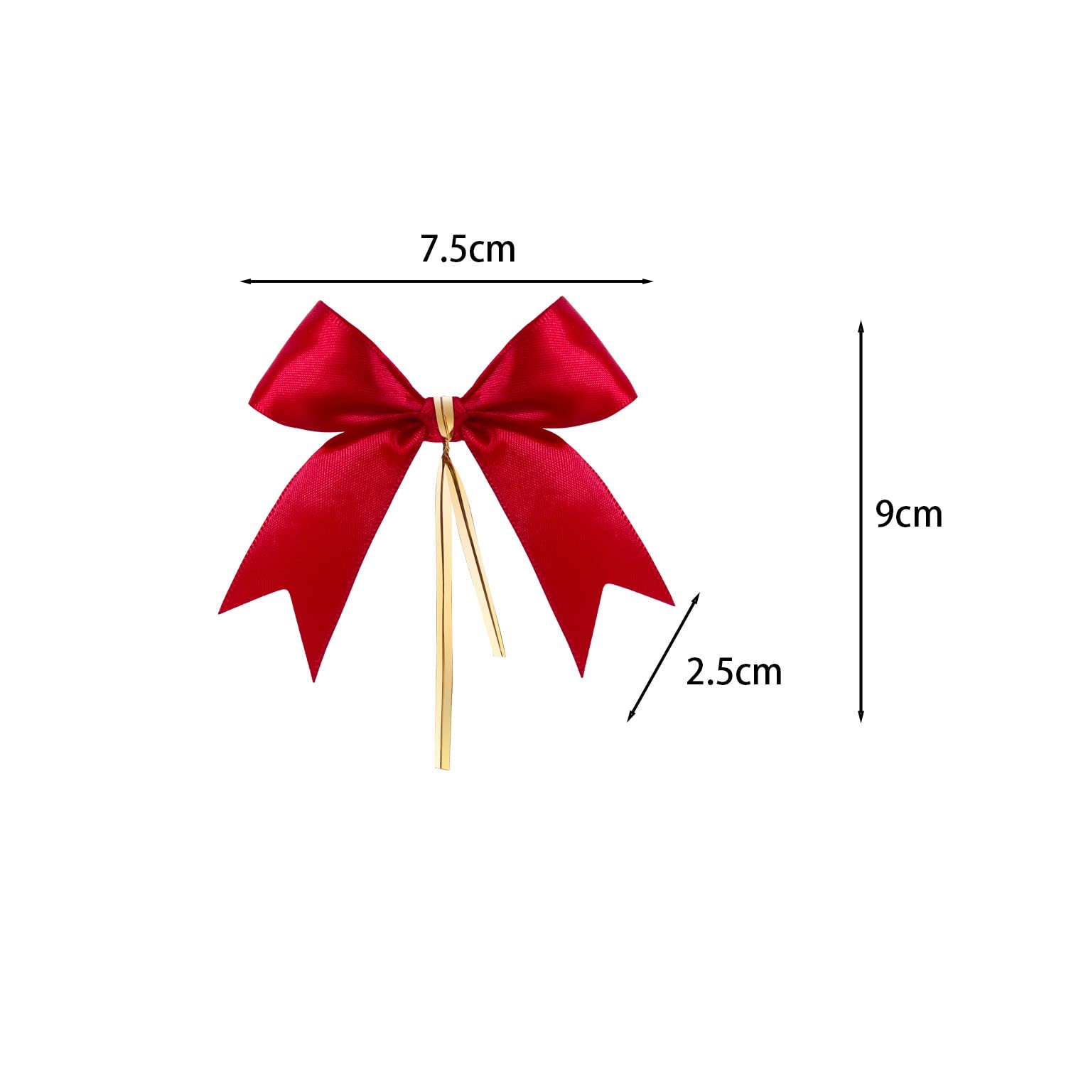 30 Pcs Noeuds Ruban Noël 8x8cm - Arcs De Noël En Velours Rouge Vineux Pour Sapin, Emballage Cadeaux Et Guirlandes